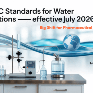 EPC revises pharmaceutical water standards — Water for Injections now tested using TOC method, effective July 2026.
